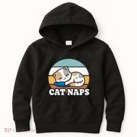Cat Lovers Gift Nap Lover Sleepy Cute Kawaii Cat Naps Kids Hoodie thumb 0