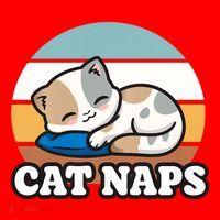 Cat Lovers Gift Nap Lover Sleepy Cute Kawaii Cat Naps Santa Hat thumb 1