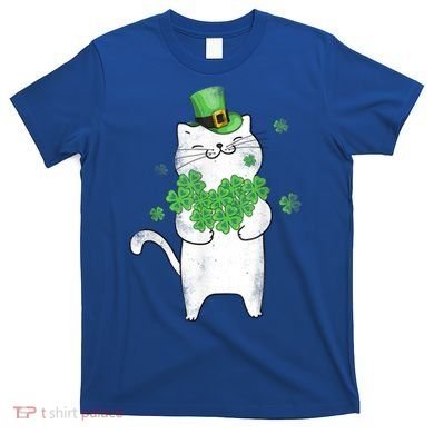 Cat Leprechaun Gift Cat Lover Shamrock Gift St Patrick's Day Gift T-Shirt