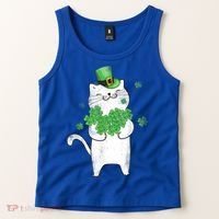 Cat Leprechaun Gift Cat Lover Shamrock Gift St Patrick's Day Gift Tank Top thumb 2