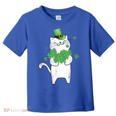 Cat Leprechaun Gift Cat Lover Shamrock Gift St Patrick's Day Gift Toddler T-Shirt
