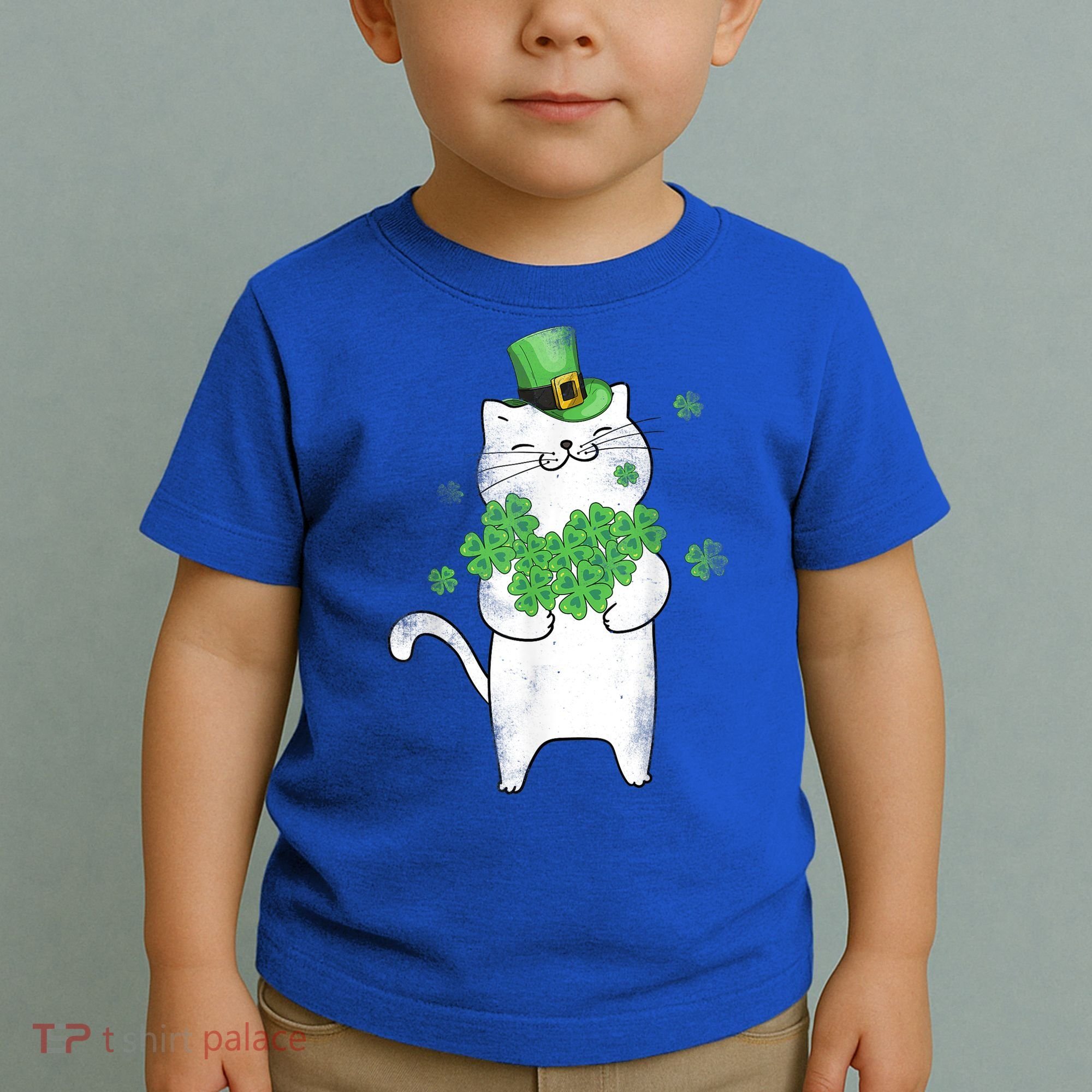 Cat Leprechaun Gift Cat Lover Shamrock Gift St Patrick's Day Gift Toddler T-Shirt