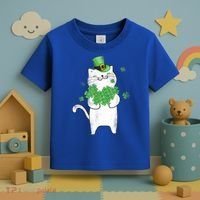 Cat Leprechaun Gift Cat Lover Shamrock Gift St Patrick's Day Gift Toddler T-Shirt thumb 3
