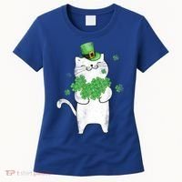 Cat Leprechaun Gift Cat Lover Shamrock Gift St Patrick's Day Gift Women's T-Shirt thumb 0
