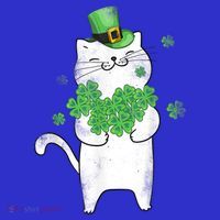 Cat Leprechaun Gift Cat Lover Shamrock Gift St Patrick's Day Gift Kids Sweatshirt thumb 2