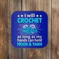 Crocheting Lover Gift Crocheting Funny Yarn Great Gift Coaster thumb 0