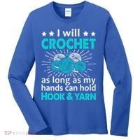 Crocheting Lover Gift Crocheting Funny Yarn Great Gift Women's Long Sleeve Shirt thumb 0