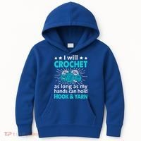 Crocheting Lover Gift Crocheting Funny Yarn Great Gift Kids Hoodie thumb 0