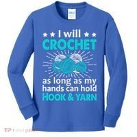 Crocheting Lover Gift Crocheting Funny Yarn Great Gift Kids Long Sleeve Shirt thumb 0