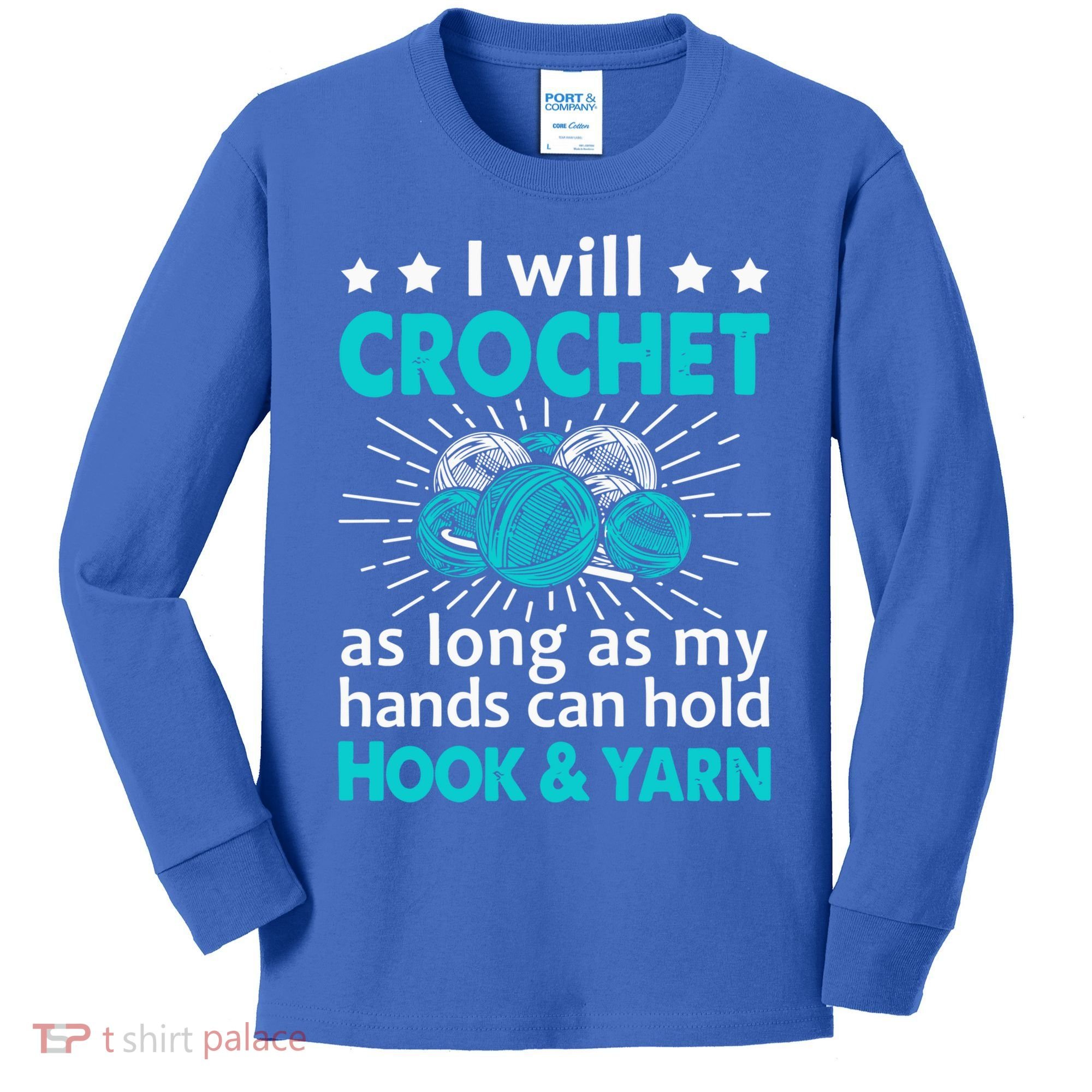 Crocheting Lover Gift Crocheting Funny Yarn Great Gift Kids Long Sleeve Shirt