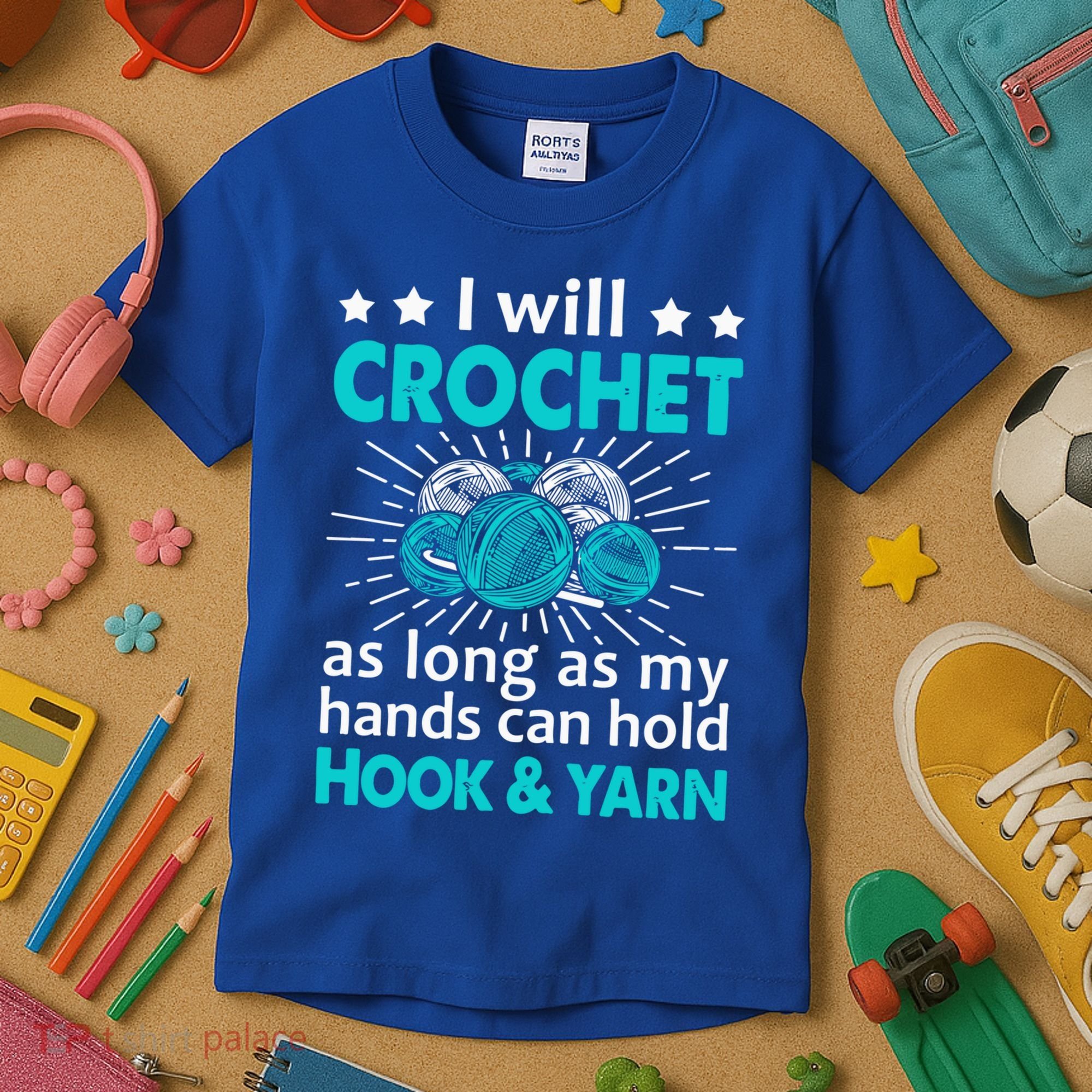 Crocheting Lover Gift Crocheting Funny Yarn Great Gift Kids T-Shirt