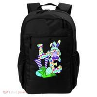 Cute Love Gnome Easter Egg Hunting Bunny Backpack thumb 0