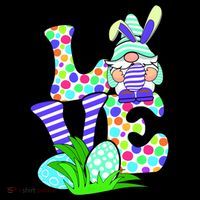 Cute Love Gnome Easter Egg Hunting Bunny Backpack thumb 2