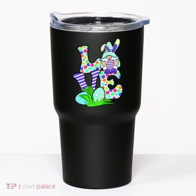 Cute Love Gnome Easter Egg Hunting Bunny Tumbler
