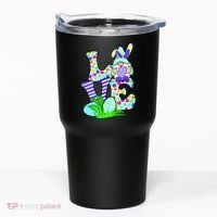 Cute Love Gnome Easter Egg Hunting Bunny Tumbler thumb 0