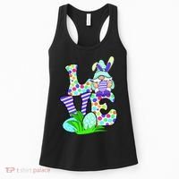 Cute Love Gnome Easter Egg Hunting Bunny Women's Tank Top thumb 0