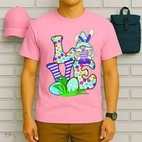 Cute Love Gnome Easter Egg Hunting Bunny T-Shirt thumb 6
