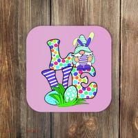 Cute Love Gnome Easter Egg Hunting Bunny Coaster thumb 0