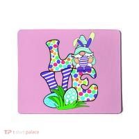 Cute Love Gnome Easter Egg Hunting Bunny Mousepad thumb 0