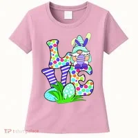 Cute Love Gnome Easter Egg Hunting Bunny Women's T-Shirt thumb 0