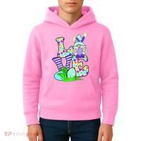 Cute Love Gnome Easter Egg Hunting Bunny Kids Hoodie thumb 4