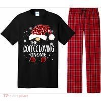 Coffee Loving Gnome Christmas Buffalo Plaid Family Matching Pajama Set thumb 0