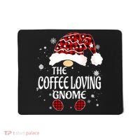 Coffee Loving Gnome Christmas Buffalo Plaid Family Matching Mousepad thumb 0