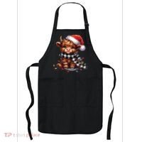 Christmas Lights Highland Cow Apron thumb 0