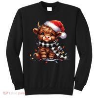 Christmas Lights Highland Cow Sweatshirt thumb 0