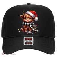 Christmas Lights Highland Cow Hat thumb 0
