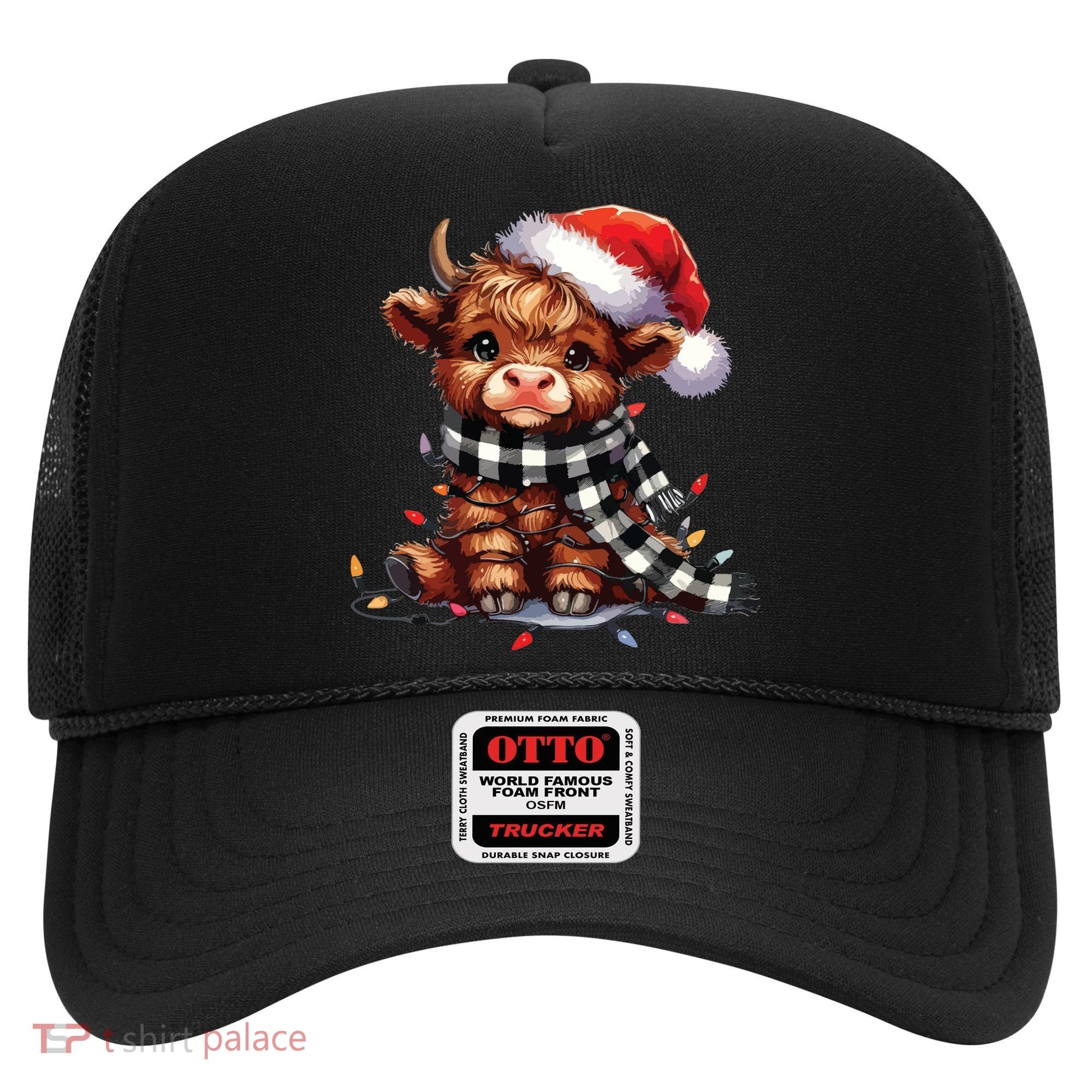 Christmas Lights Highland Cow Hat