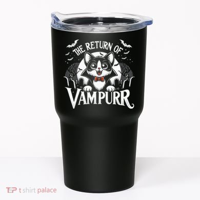 Cat Lover Halloween Funny Cute The Return of Vampurr Tumbler