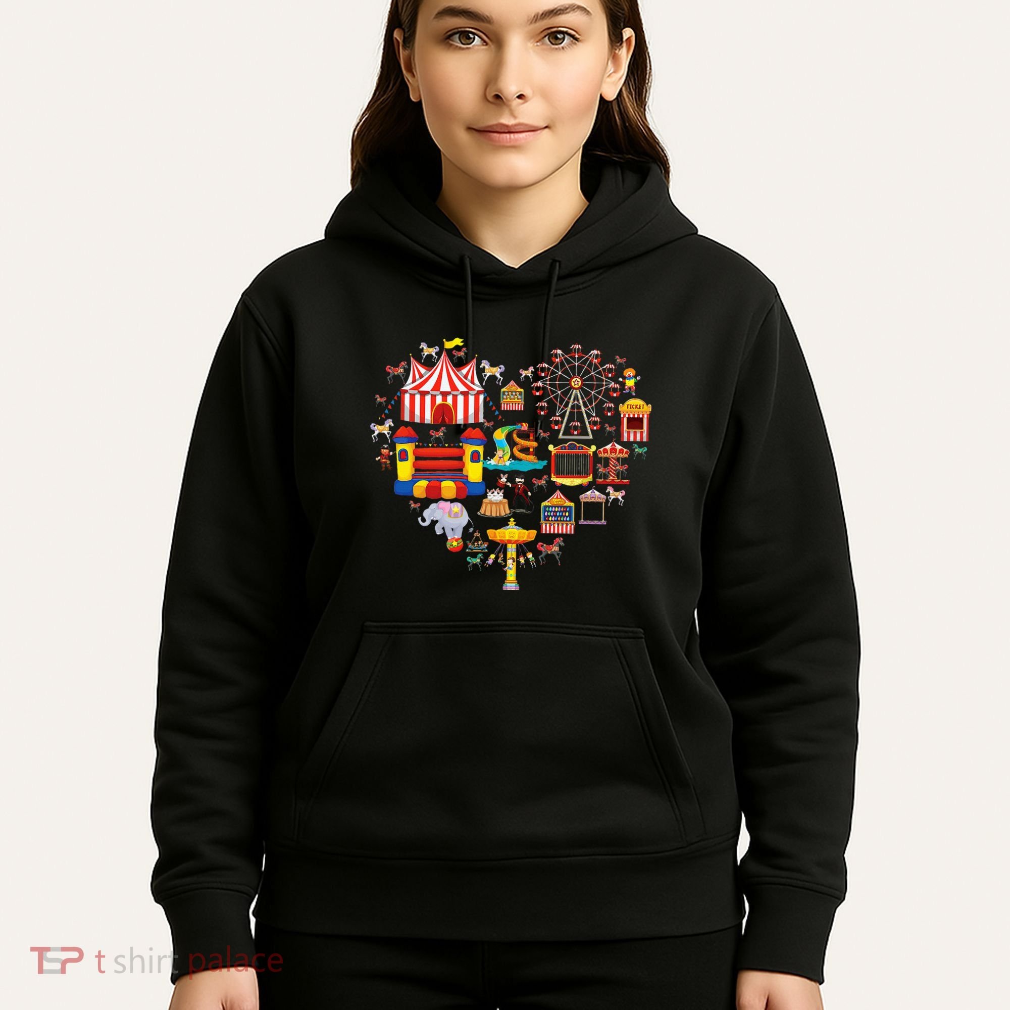 Circus Love Heart Ringmaster Party Circus Hoodie