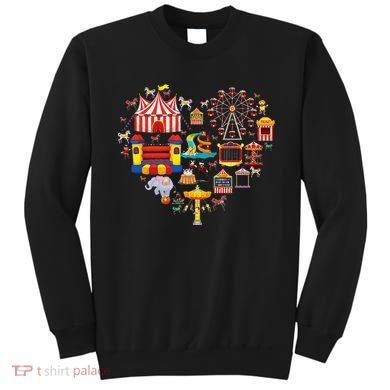 Circus Love Heart Ringmaster Party Circus Sweatshirt
