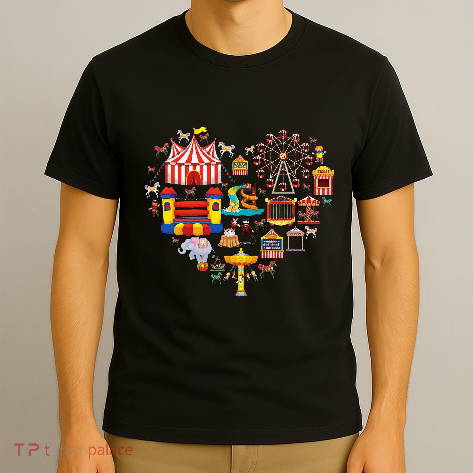 Circus Love Heart Ringmaster Party Circus T-Shirt
