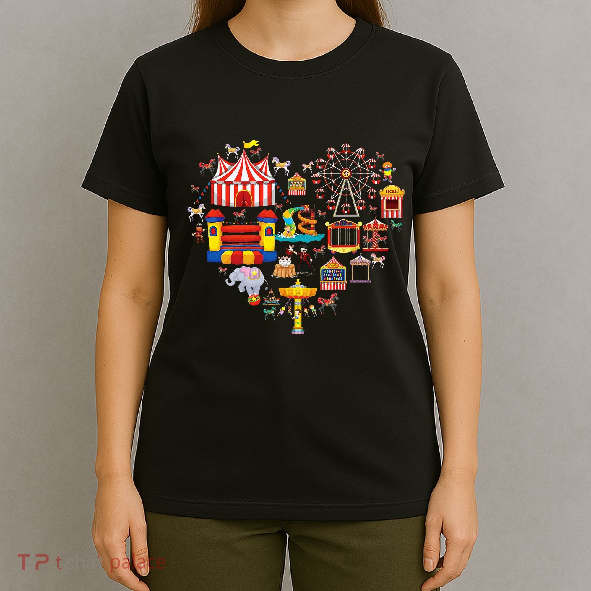 Circus Love Heart Ringmaster Party Circus T-Shirt