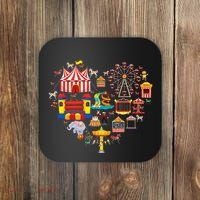 Circus Love Heart Ringmaster Party Circus Coaster thumb 0