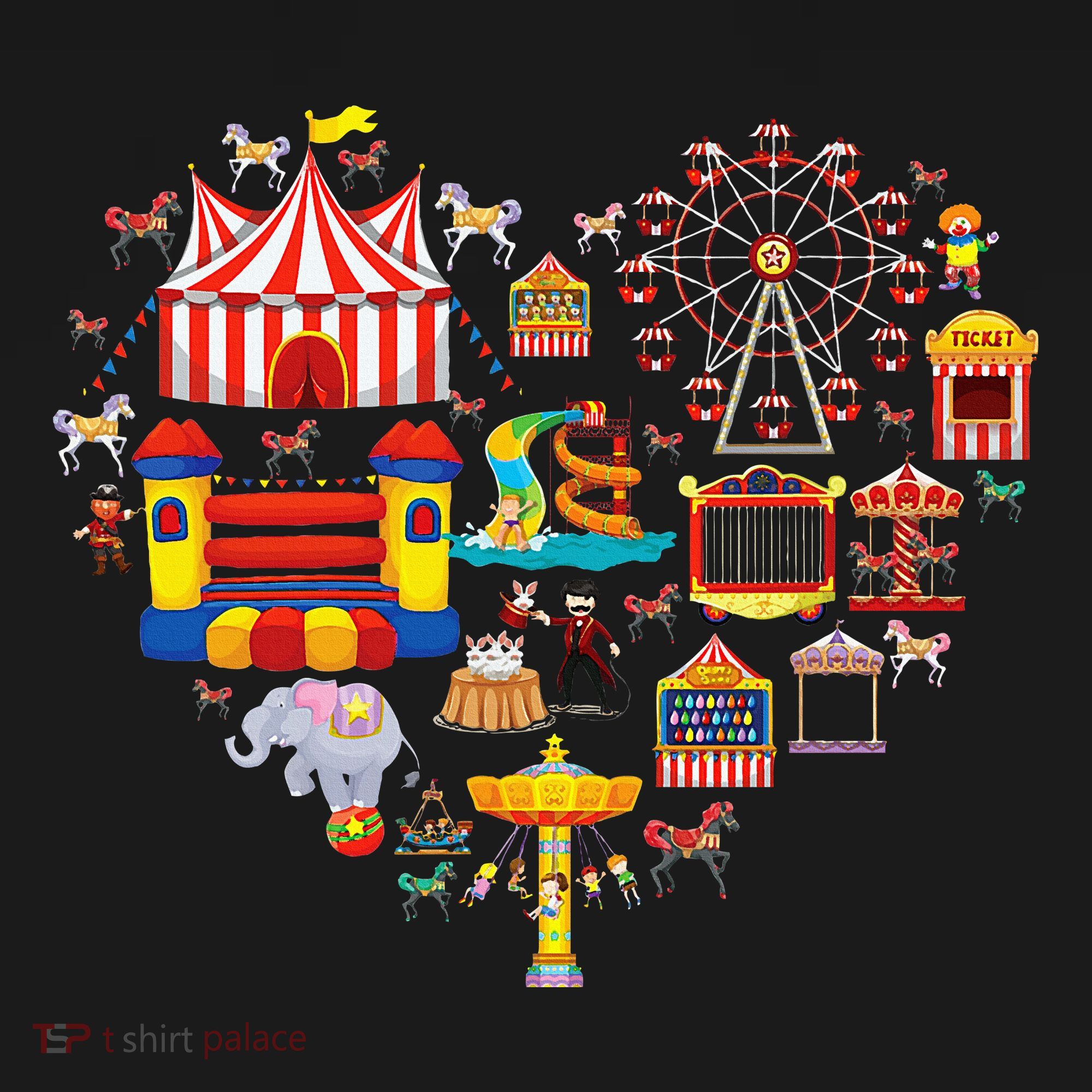 Circus Love Heart Ringmaster Party Circus Polo