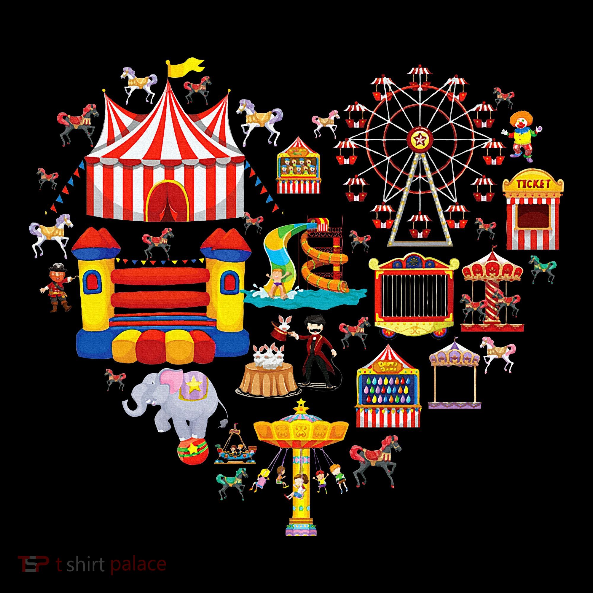 Circus Love Heart Ringmaster Party Circus Ornament