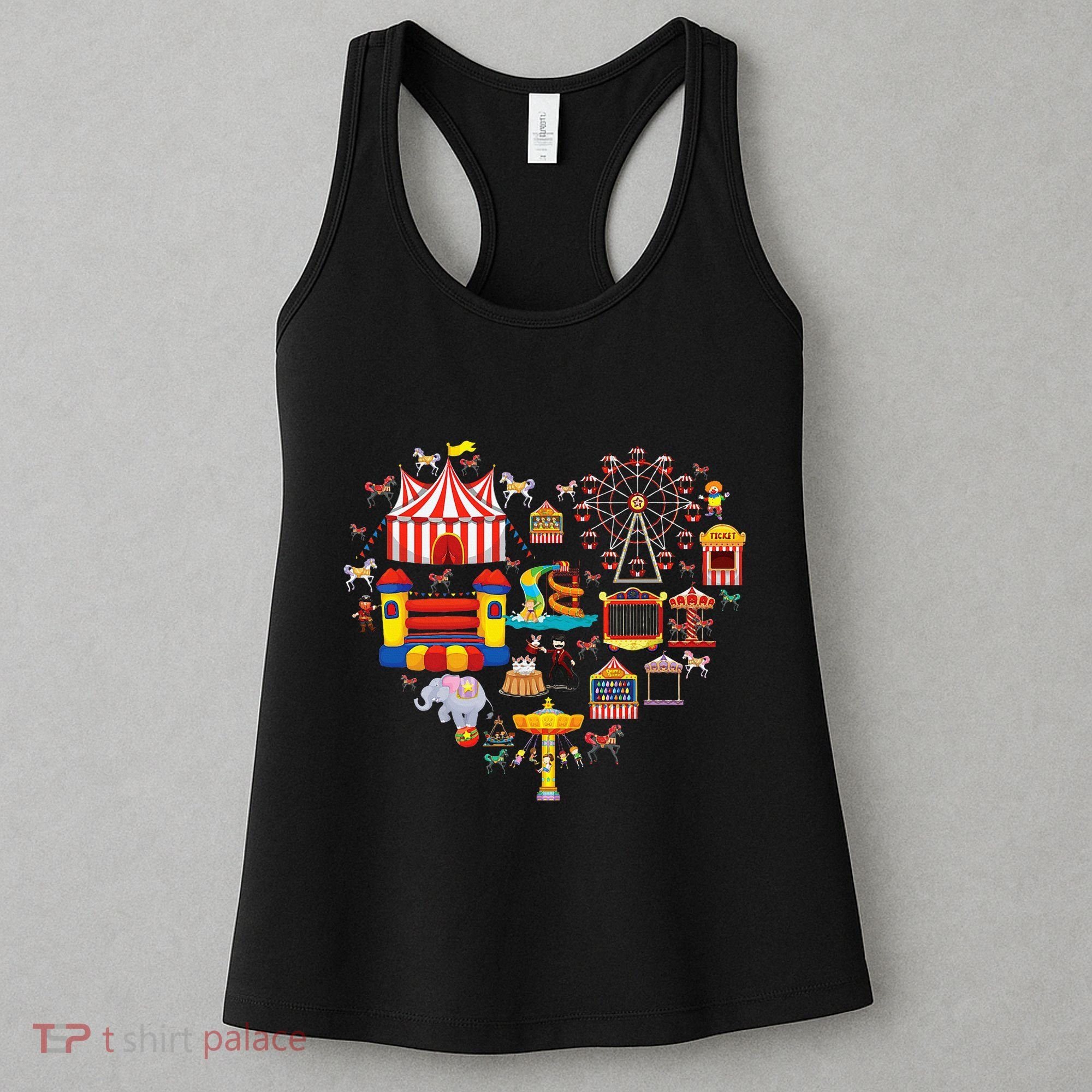 Circus Love Heart Ringmaster Party Circus Women's Tank Top