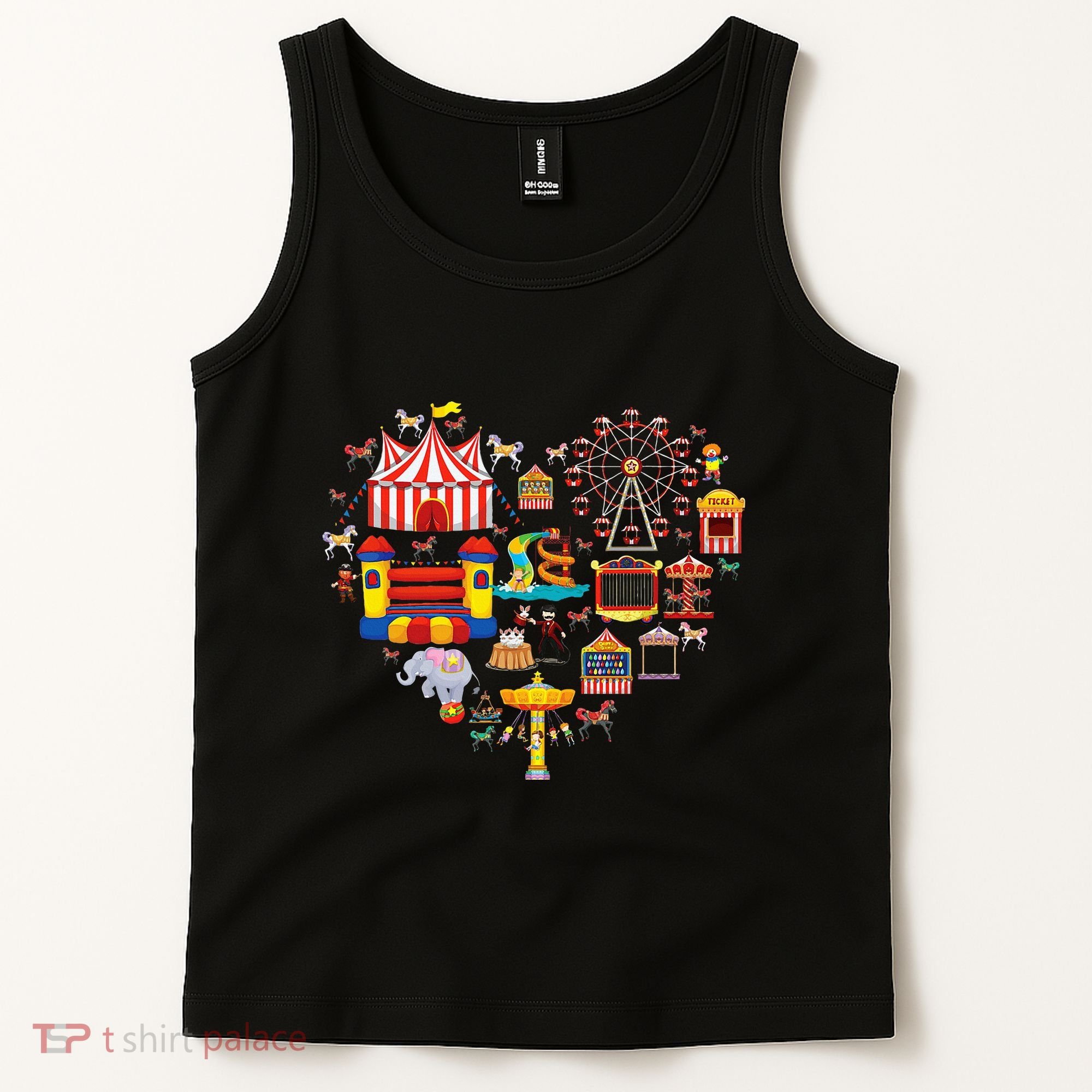 Circus Love Heart Ringmaster Party Circus Tank Top