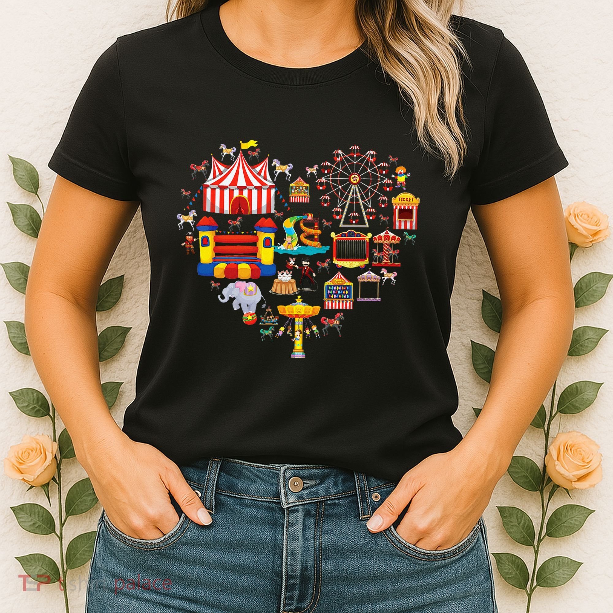 Circus Love Heart Ringmaster Party Circus Women's T-Shirt