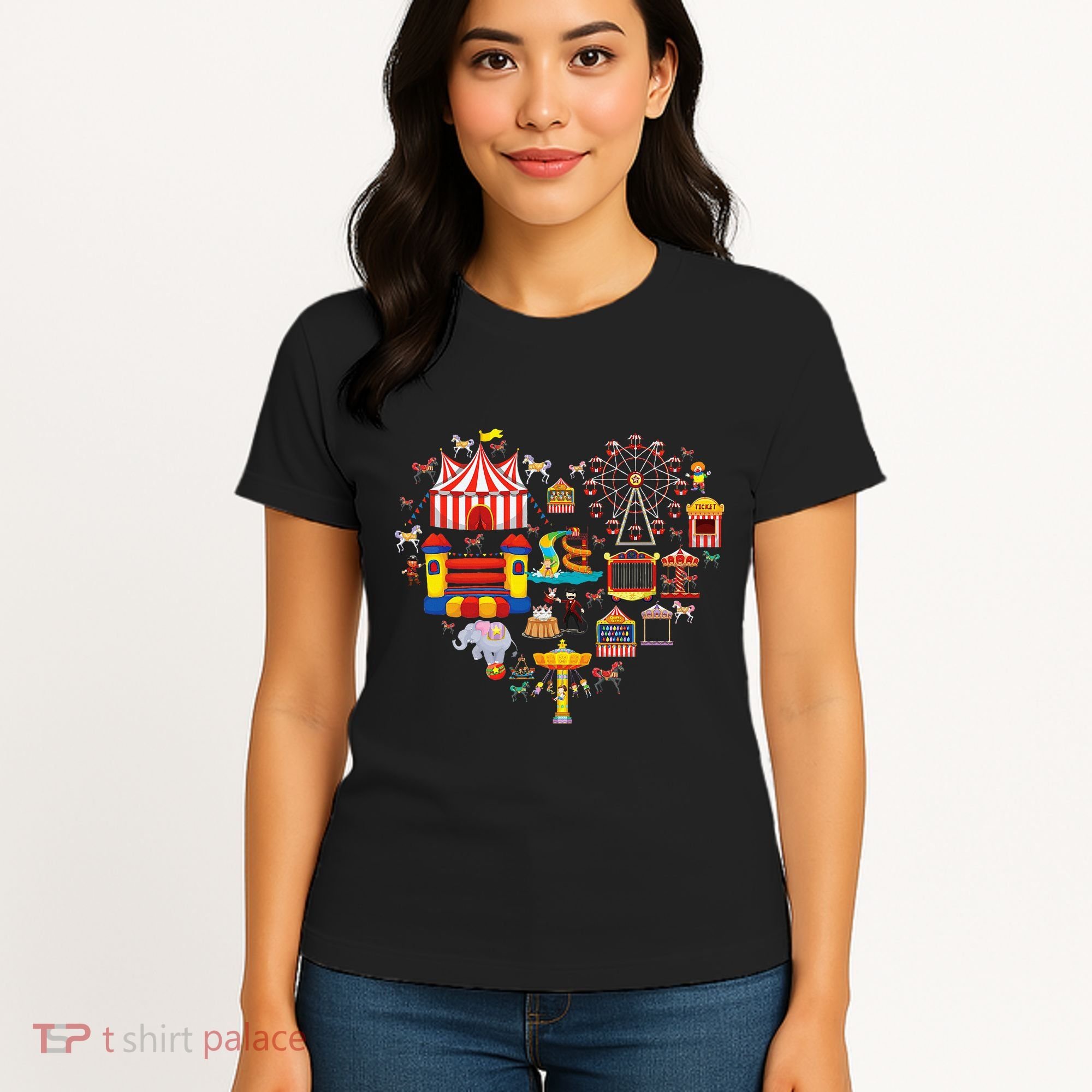 Circus Love Heart Ringmaster Party Circus Women's T-Shirt