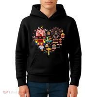 Circus Love Heart Ringmaster Party Circus Kids Hoodie thumb 4