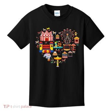Circus Love Heart Ringmaster Party Circus Kids T-Shirt