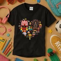 Circus Love Heart Ringmaster Party Circus Kids T-Shirt thumb 3