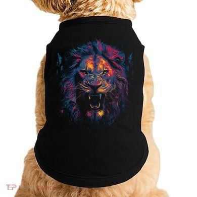 Colorful Lion Head Doggie Tank
