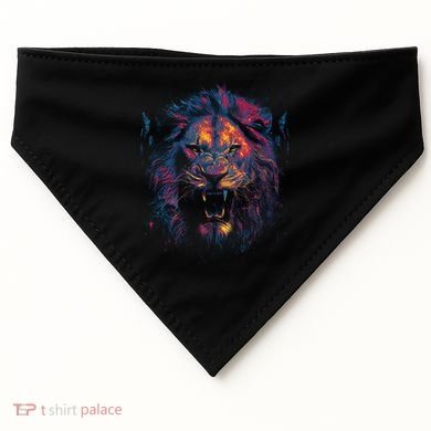 Colorful Lion Head USA-Made Doggie Bandana