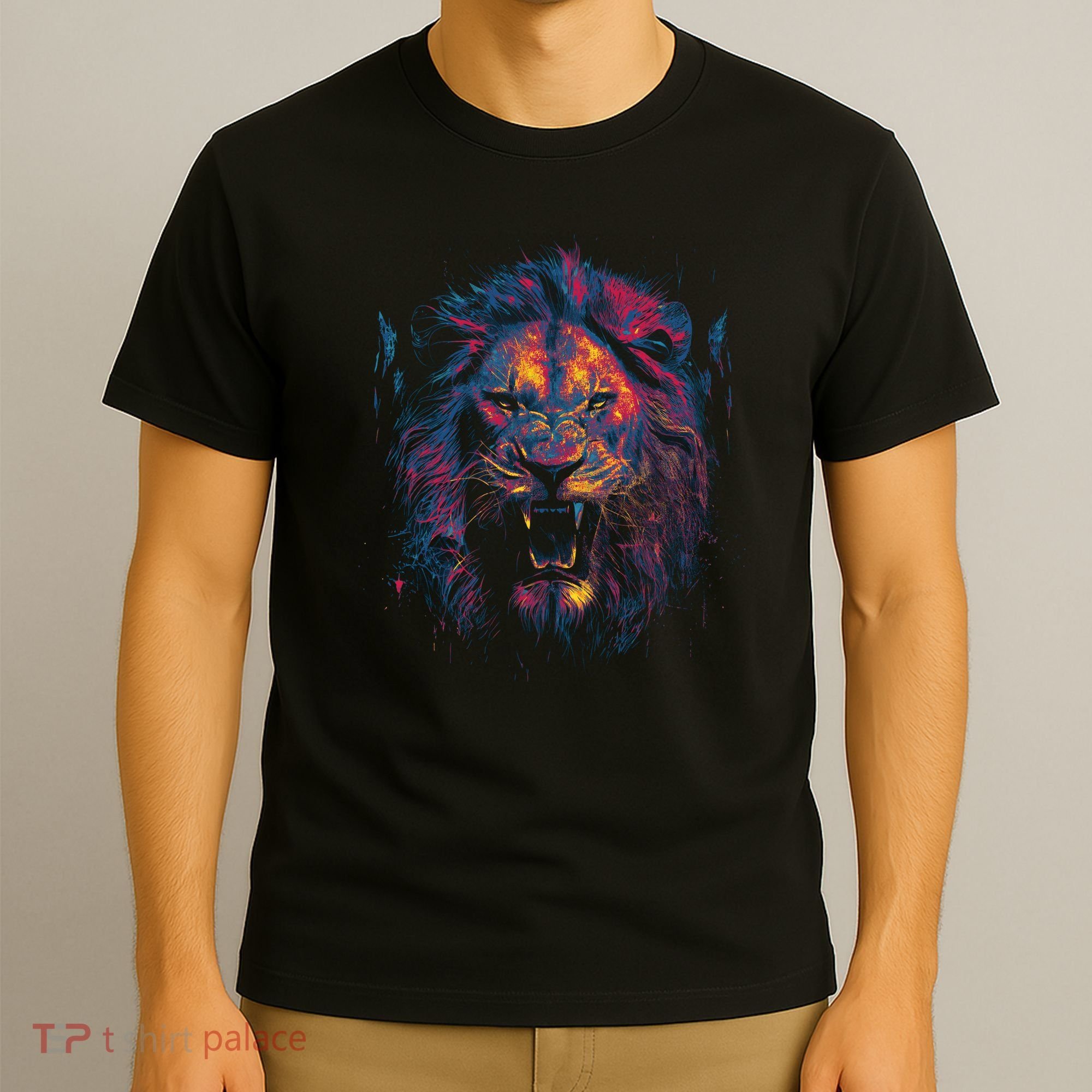 Colorful Lion Head T-Shirt