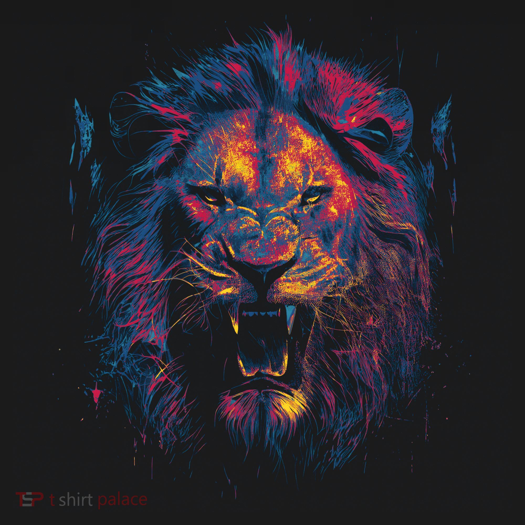 Colorful Lion Head T-Shirt